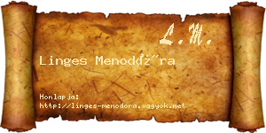Linges Menodóra névjegykártya